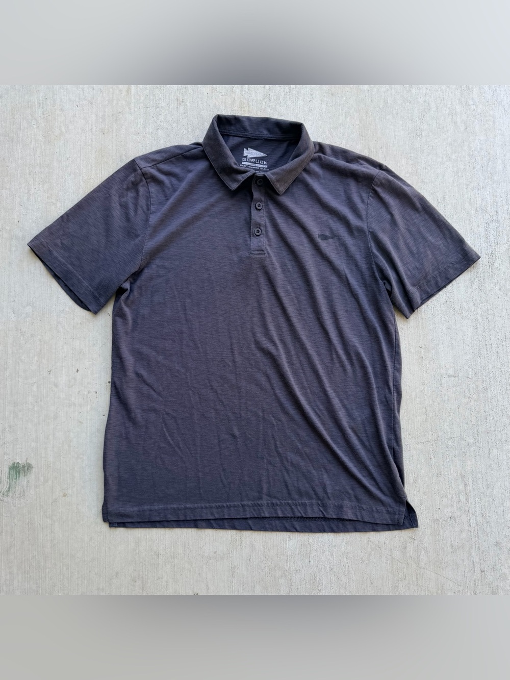 Goruck Performance Blend Polo Shirt Men Size Medium Gray Short Sleeve